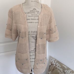 Christopher & Banks Hand Embroidered Sweater